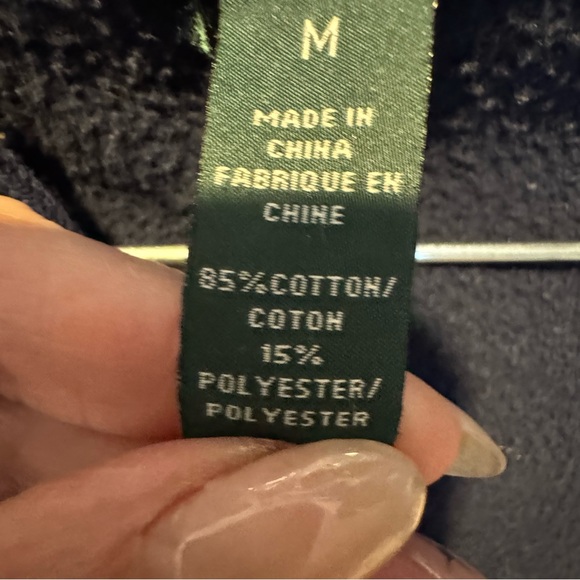 Lauren Ralph Lauren Dark Blue Hoodie Jacket Vintage full Zip Y2K Jeans Co - Picture 7 of 8